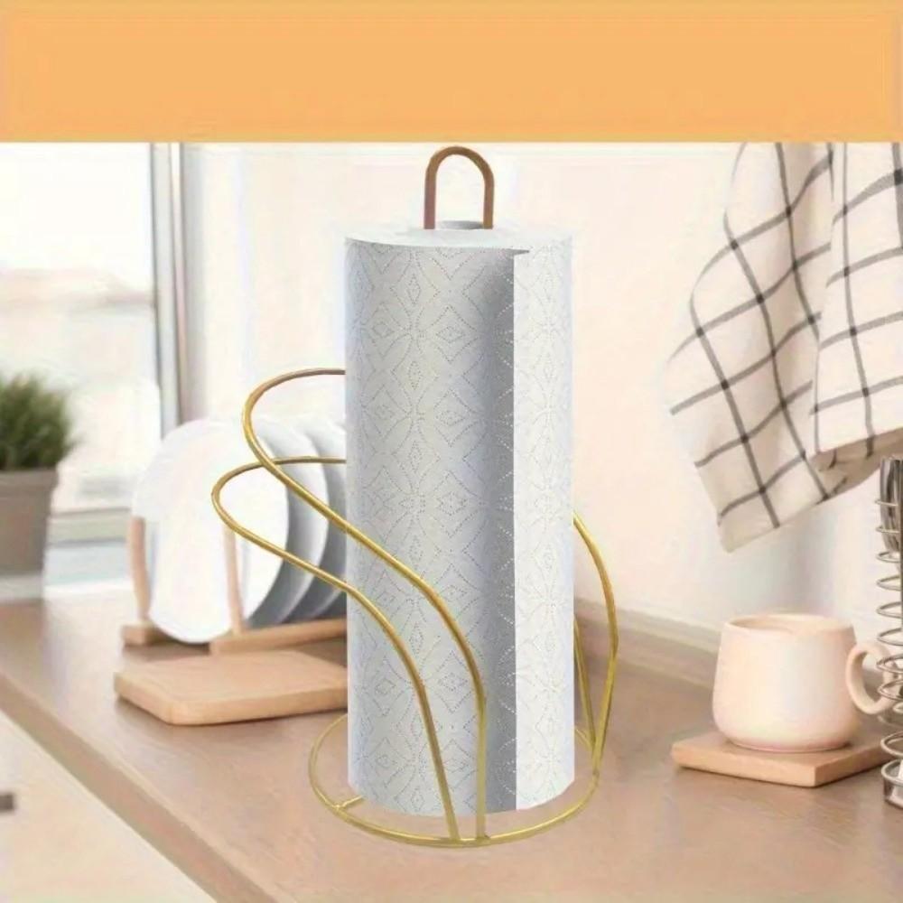 Elegant Design Paper Towel Holder Reinforced Base Toilet Tissue Holder  Kitchen Use
