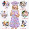 Kids Chef Hat and Apron Set with 2 Large Pockets Girls Boys Adjustable Chef Costume Kids Aprons for Cooking Baking