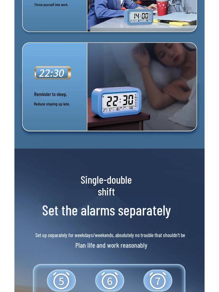 2025 Smart Desktop Alarm Clock: Powerful Wake-Up for Students
