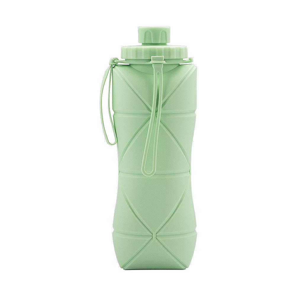 Silicone Folding Water Cup - Portable Diamond Design, Large Capacity Sports Cycling Bottle
