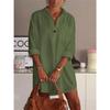 Medium Long Shirt White Pink V Neck Long Sleeve Loose Solid Color Shirt for Women