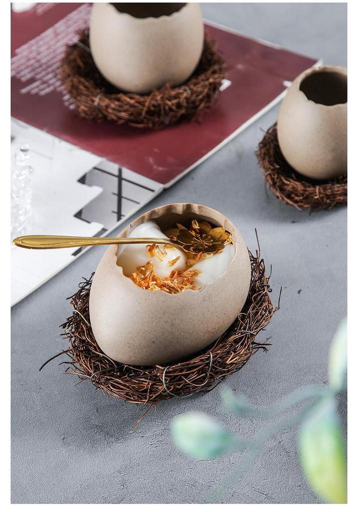 Ciotola da Dessert in Ceramica a Forma di Struzzo per Cucina e Sala da Pranzo