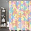 Colorful Floral Pattern Shower Curtain, Bathroom Decorative Shower Curtain, Waterproof Shower Curtain with Hooks