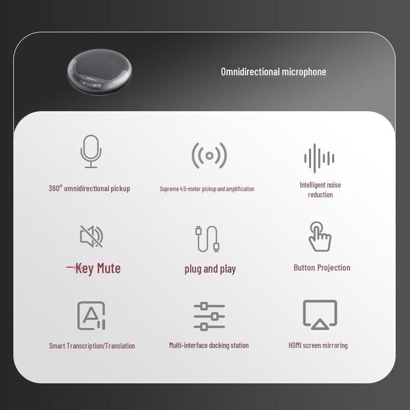 ThinkPlus Lenovo USB Omnidirectional Conference Microphone Speaker (CN version)