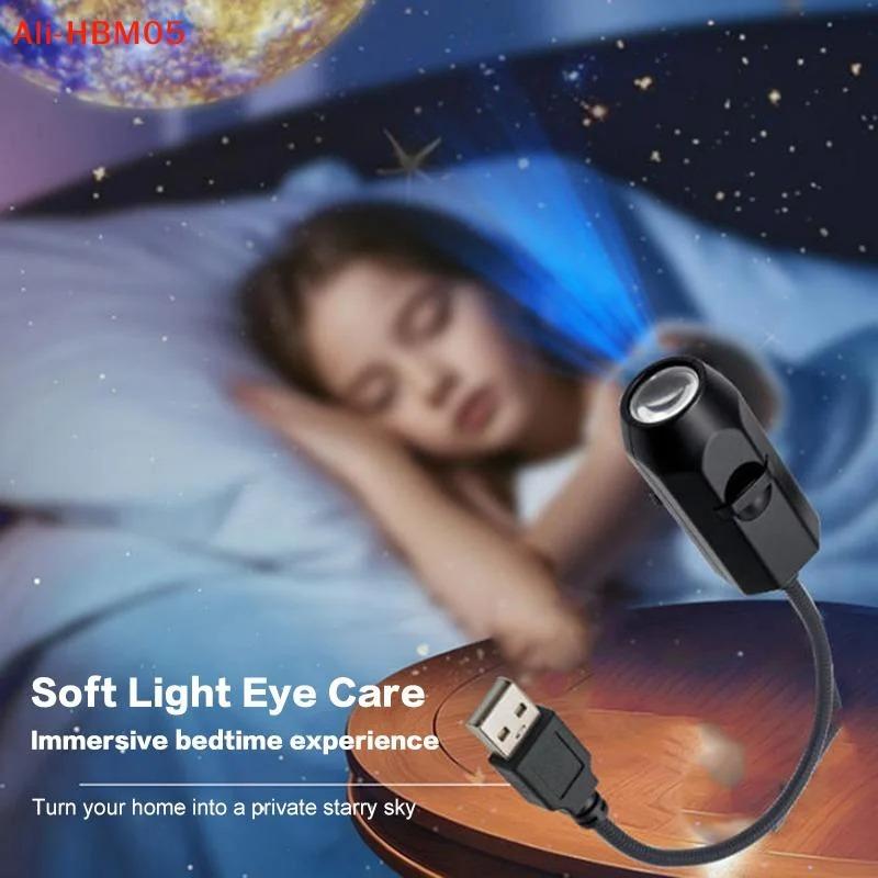 USB Ceiling Moon Earth Galaxy Projection Atmosphere Light Starry Sky Lamp Night Light Romantic Bedroom Decoration