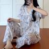 Short-sleeved Trousers Cotton and Silk Pajamas Women's Summer Thin Suit Japanese Sweet Anti-bumps Can Be Worn Outside Cotton Silk Loungewear