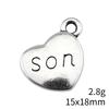 Gifts For Women Charms Bulk Family Member Heart Tags Charms Pendant Souvenir Male Pendant