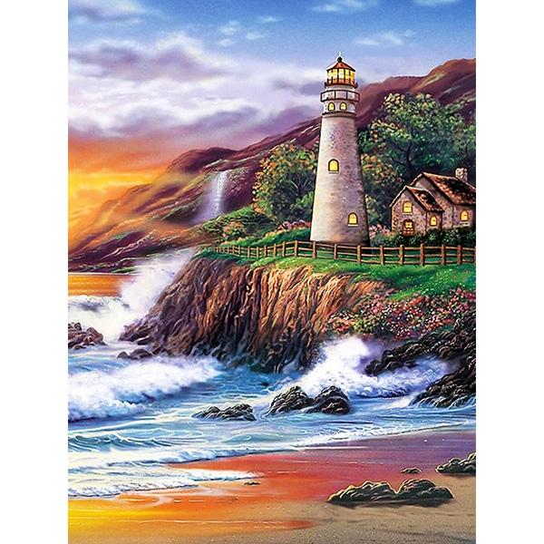 Diy Diamond Painting Lighthouse Cross Stitch Scenery Diamond Embroidery Seaside 5D Full Square Rhinestones Mosaic Kit Home Decor