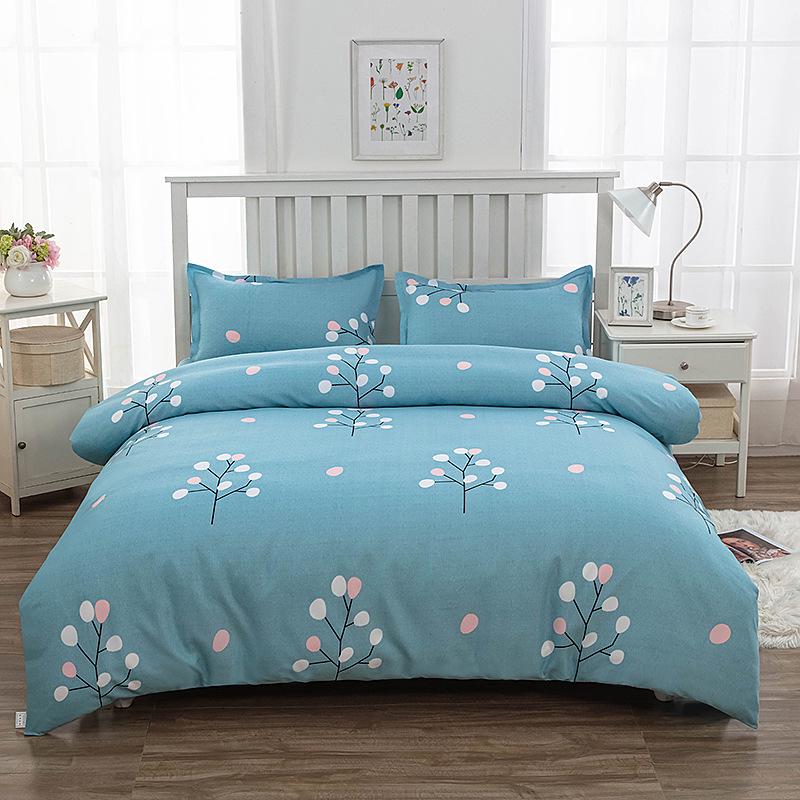 Flannel Duvet Cover Set - Single Piece for Dormitory Bunk Bed, Includes Pillowcase & Double Duvet Cover