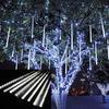 30CM Party LED Lights  Shower Rain Snowfalls Christmas Tree Garden Outdoor