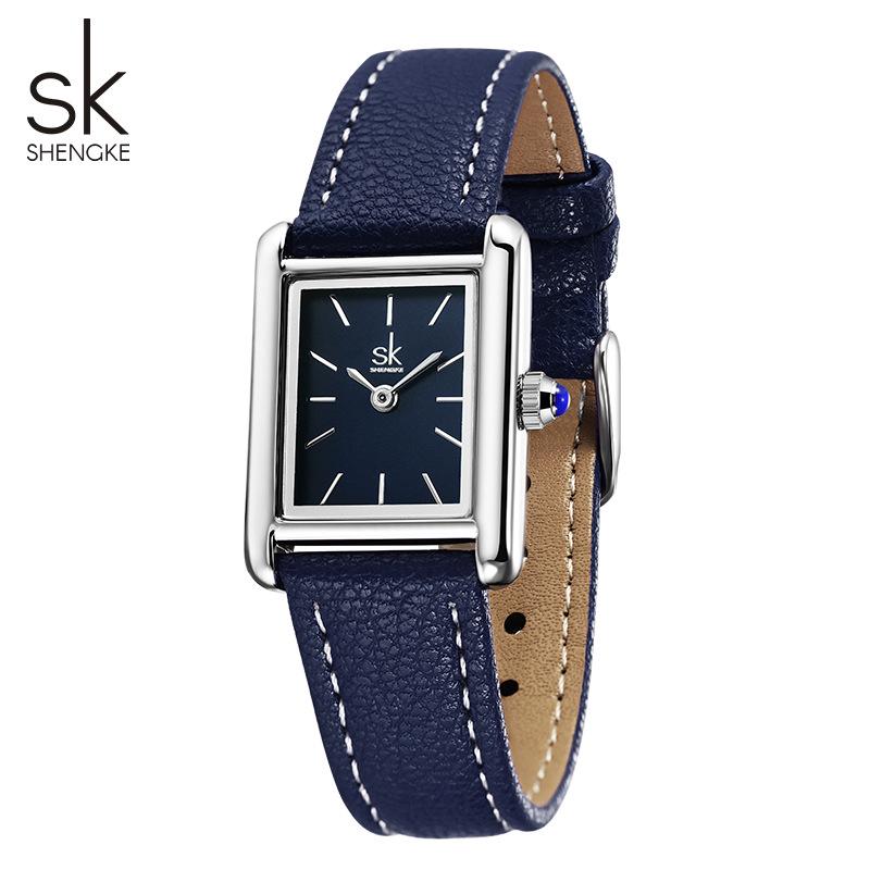 Women's Square Quartz Watch with Genuine Leather Strap – Simple, Fashionable & High-End Feel