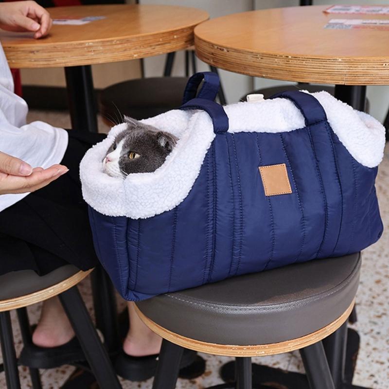 Haustiertragetaschen Handtasche Haustiertasche Ausgehtasche Reise für Welpen Outdoor-Reise Tragbare weiche Schultertasche
