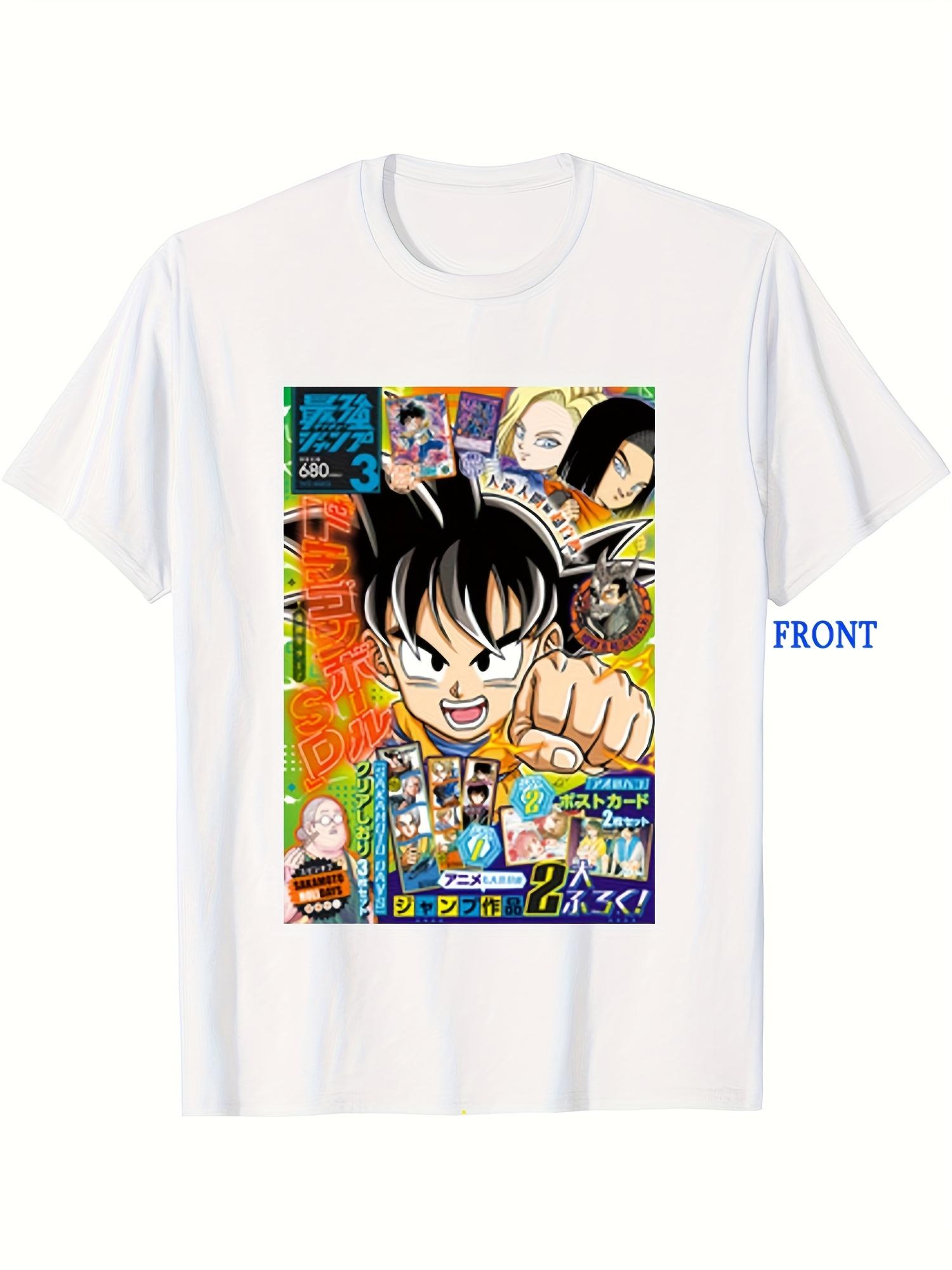 

Аниме Dragon Ball Производные Футболка с принтом Гоку с коротким рукавом Мужская и женская Летняя мода 2025 Повседневная хлопковая одежда S