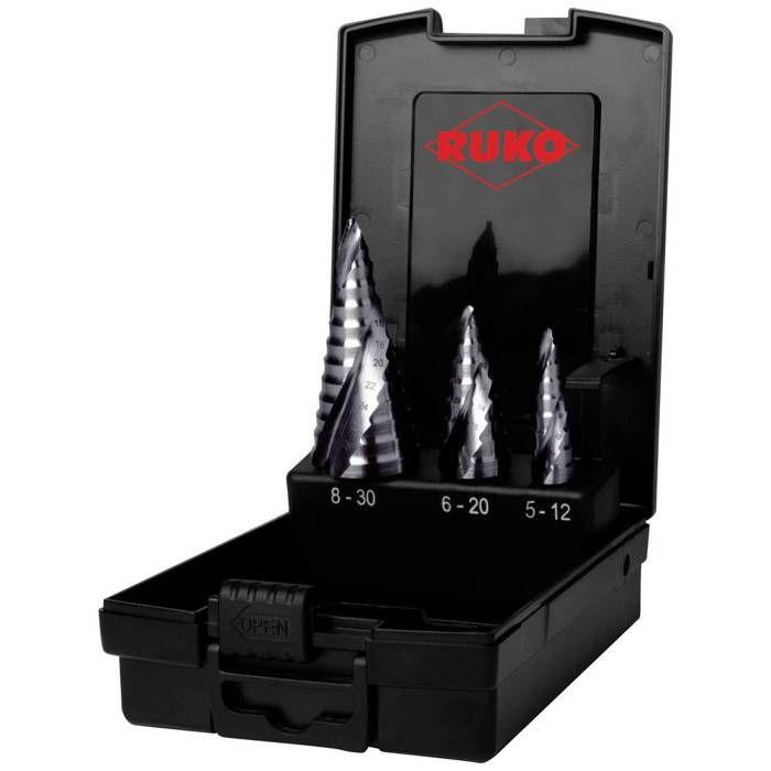 RUKO 101626PRO HSS Jeu de forets étagés 3 pièces 1 set