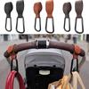 1/2pcs  PU Leather Baby Bag Stroller Hook Stroller Accessories Mummy Pushchair Pram Multifunctional Stroller Hook 360 Degree Rotatable