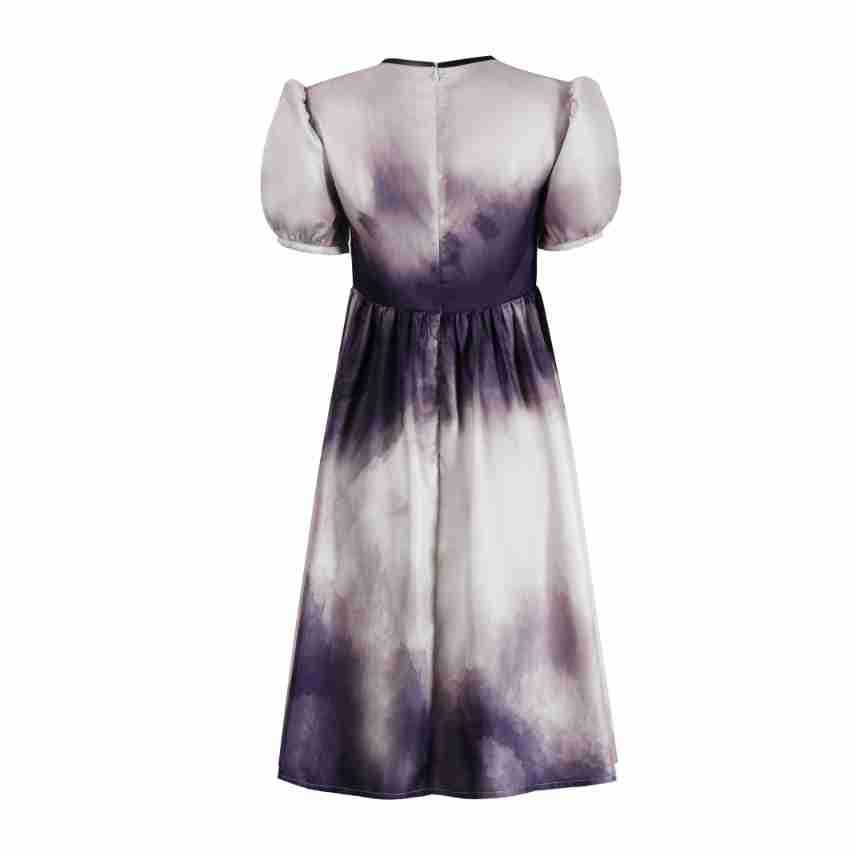 The Exorcist Witch Catherine Cosplay Gradient Waist-Cinched Dress, Horror Movie Halloween Costume