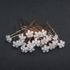 20pcs Fashion Elegant Bridal Pearl Hair Sticks Set with Crystal Floral Accents Wedding for Brides Luxury Headpiece Hair Sticks