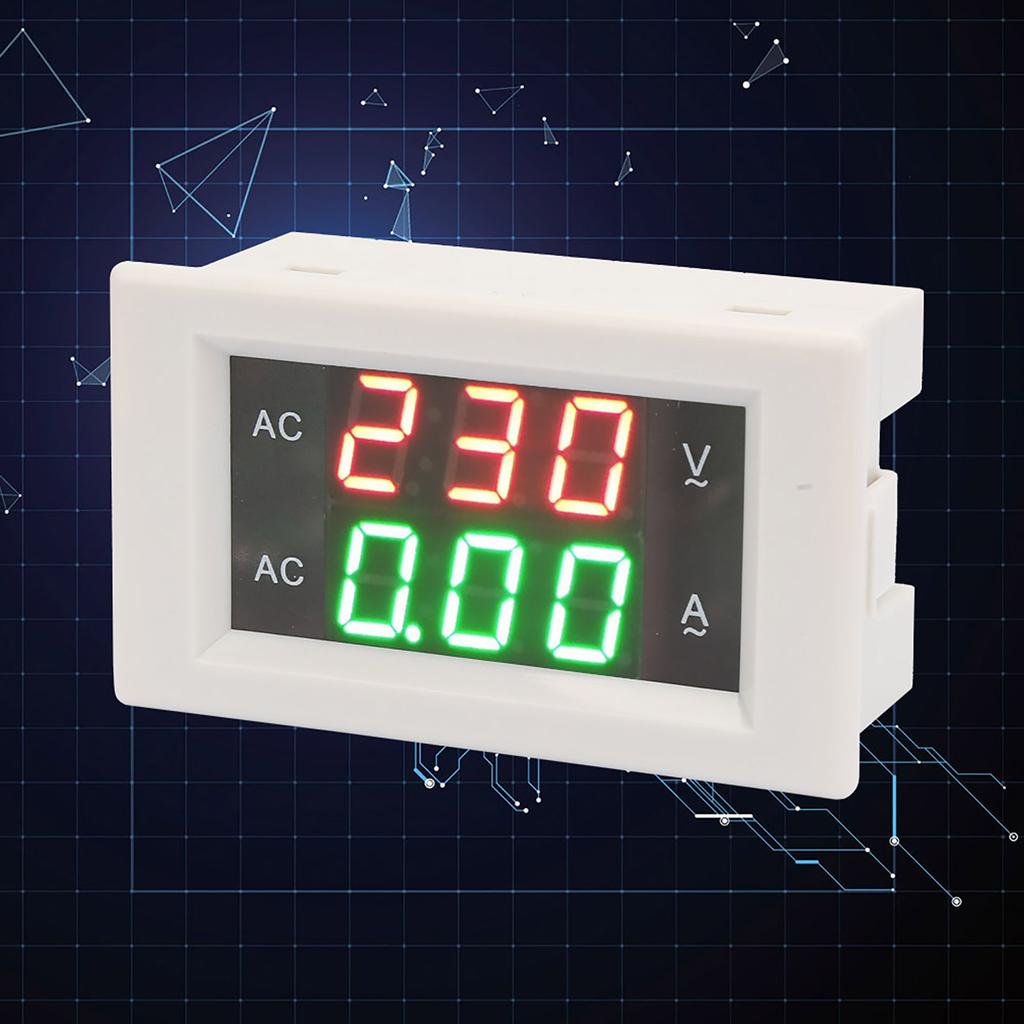 White YB4835VA High Accuracy Sine Wave Current Digital Display Dual Meter Amperemeter Voltmeter