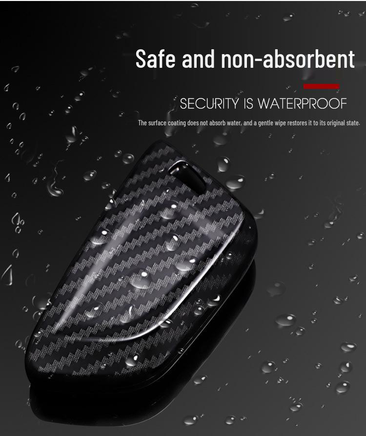 KAKTUS Carbon Fiber Car Key Case for BMW 18 Models 57 Series X1/X3 - Full Wrap Shell