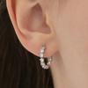 Rotation Prong Cubic Hoop Earrings EC3339