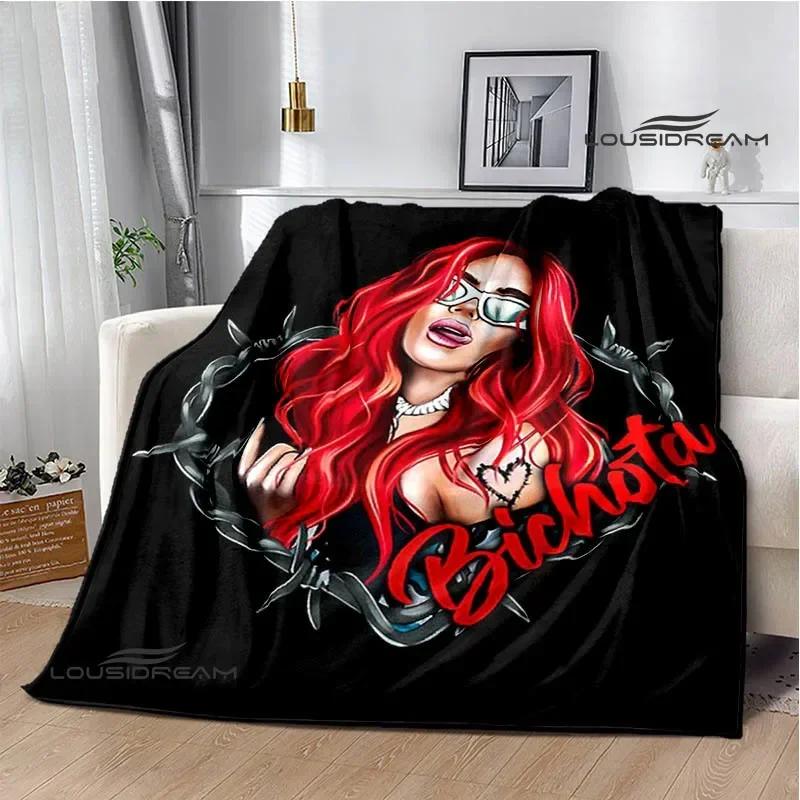 Karol G Fashion Printed Blankets Picnic Blanket Flannel Warm Blanket Soft Cozy Blanket Travel Blankets Bed Linings Birthday Gift