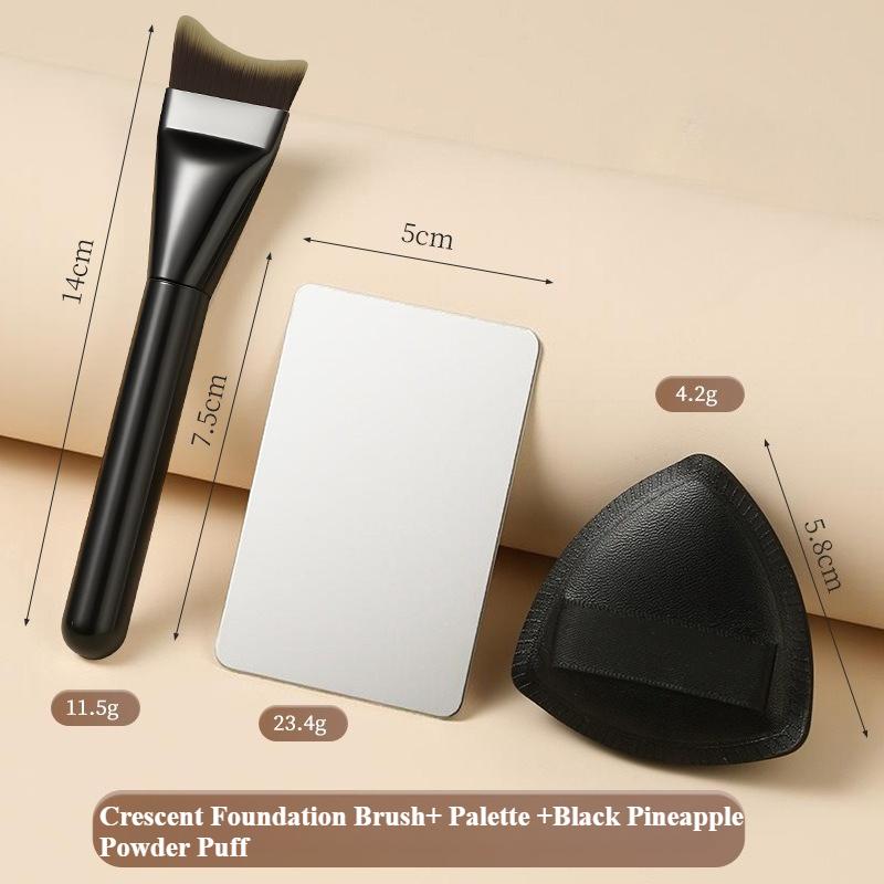 One-Character Foundation Brush Flat Head Seamless Eating Powder Plus Palette Liquid Foundation Makeup Makeup Mask Brush Set