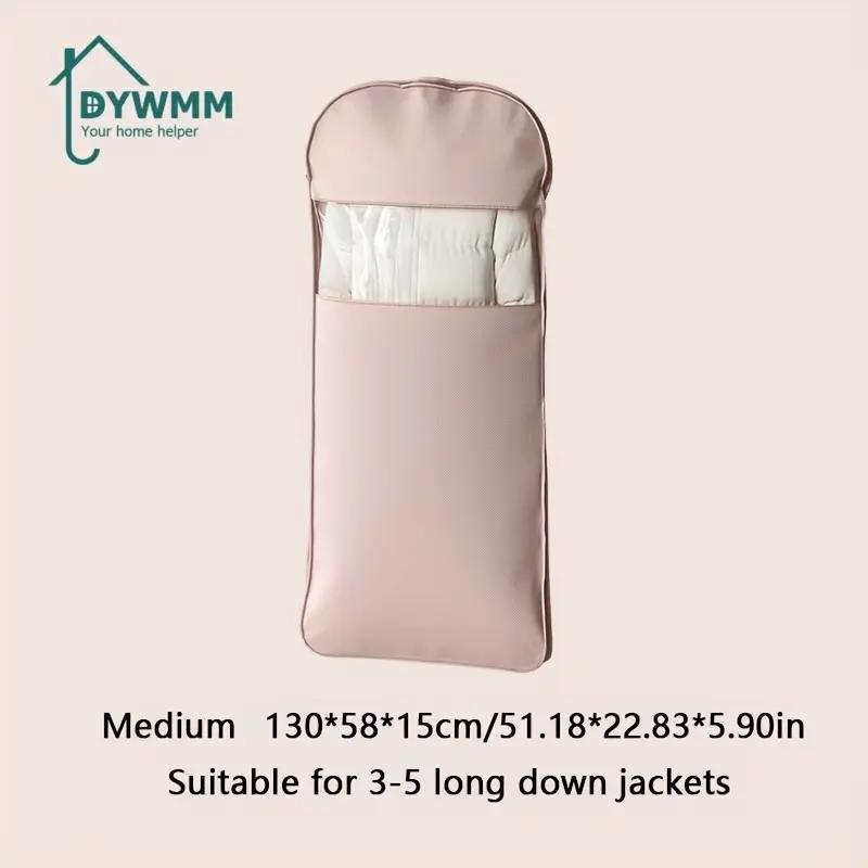 1pc Closet Hanging Organizer Vacuum Bag for Clothes Storage Bag with Hanger Space Saving Clear Seal Bags Wardrobe Compressed Bag
