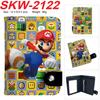 Super Mario Bros Wallet Snap Button Coin Purse Vertical Cartoon Plumber Double Layer Card Holder for Kids