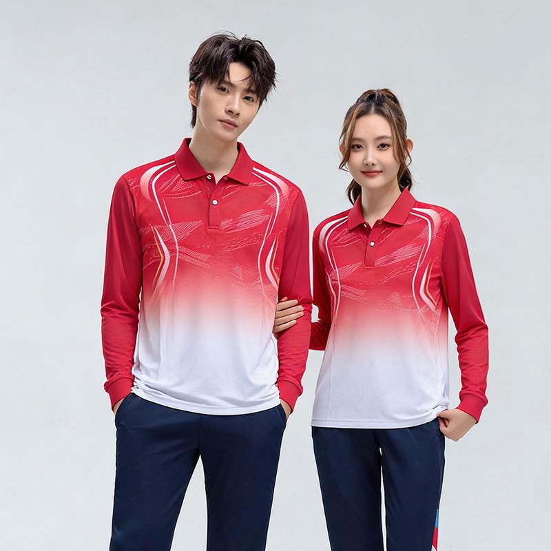 Unisex Long Sleeve Polo Sports Set - Spring/Autumn Team Uniform
