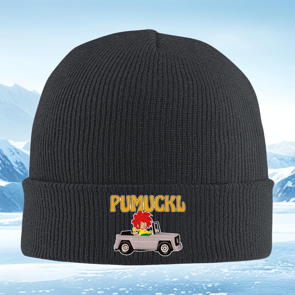 Pumuckl Driving In Vehicle Men Women Unisex Knitted Hat Beanie Pullover Cap Winter Thermal Warm Christmas Outdoor Cycling Hiking