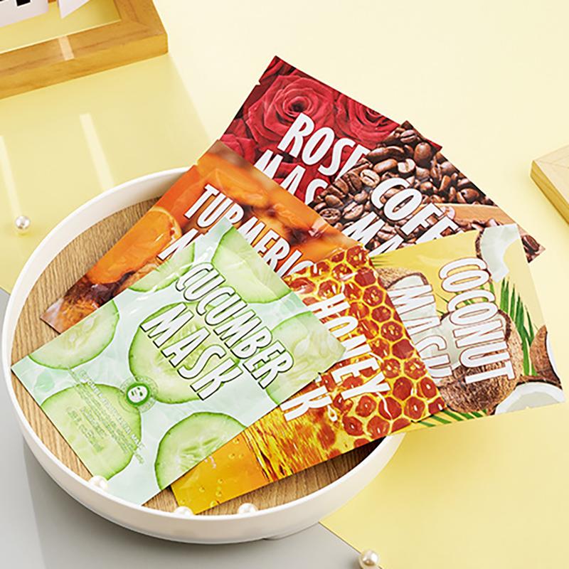 12 Sheet Masks Gift Set – 6 Varieties: Honey, Turmeric, Coconut, Coffee, Cucumber & Rose, Nourish, Brighten, Hydrate, Glow | For All Skin Types