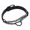 Gothic Harajaku Black Heart Chain Leather Choker Collar Punk Necklaces for Women Girls Buckle Chocker Emo Witch Jewelry