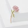 Mother's Day Enamel Carnation Brooch for Women Unisex Botanical Flower Pins Event Funny Luxury Gifts New Year Friends Decoration