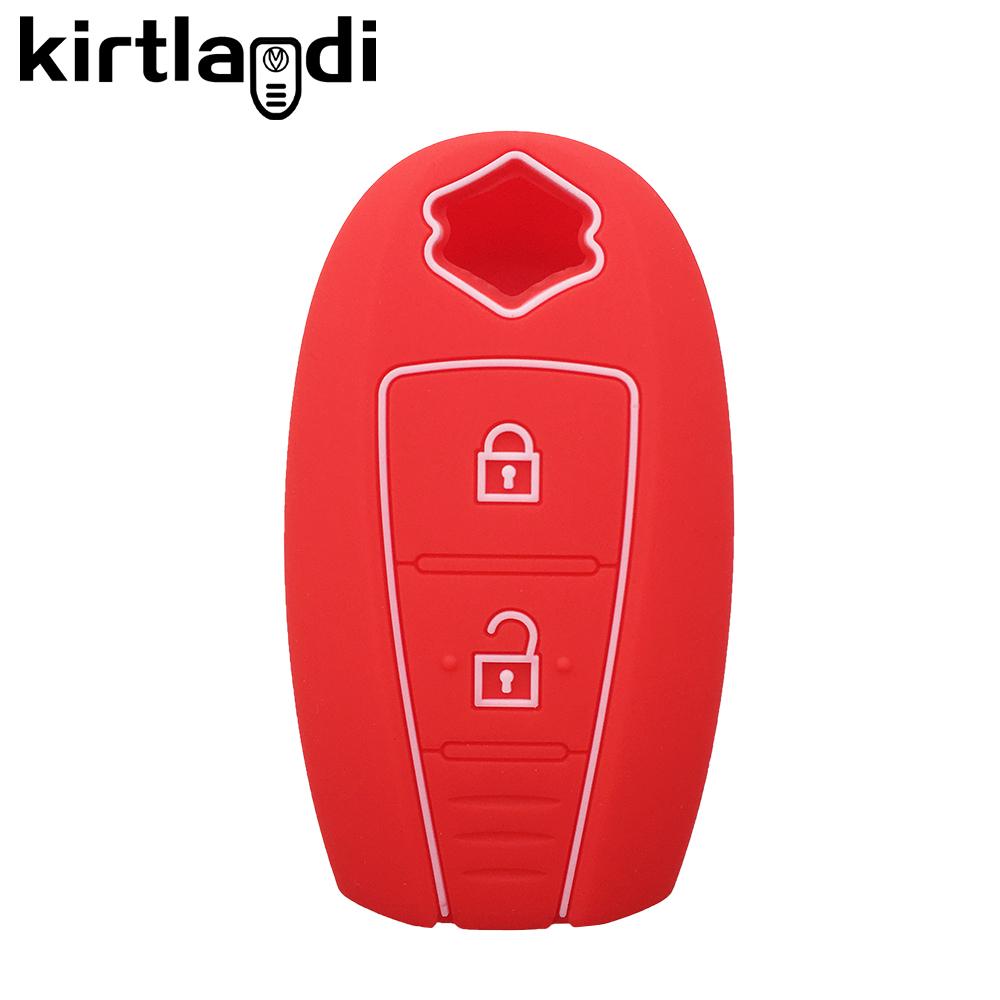 Silicone Key Cover Remote Car Key Case for SUZUKI Grand Vitara 2021 Swift Sport SX4 S-CORSS 2 Button Car Accesories Holder