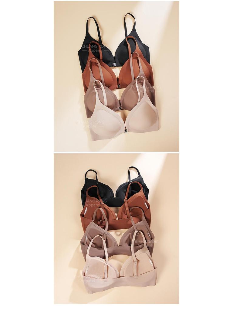 Seamless Front Buckle Bra for Small Busts - Sexy, Supportive, Large Size with Beautiful Back Design