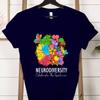 Teacher Autism Tshirt Floral Neurodiversity Celebrate The Spectrum Graphic T Shirts Clothing Autism Awareness Shirt for Women
