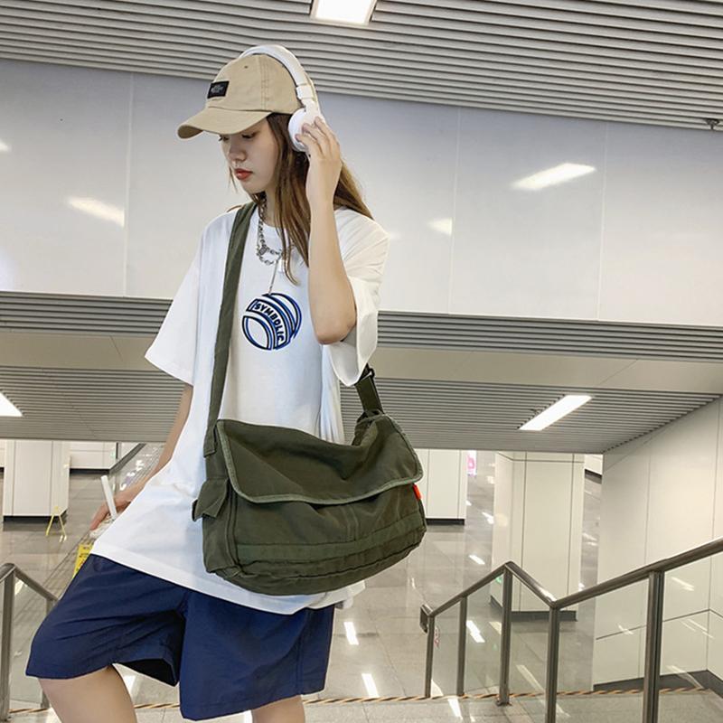 Cott Casual Canvas Big Capacity Shoulder Bag Vintage Canvas Messenger Bag for Men Women Crossbody Bag Satchel Shoulder Bag