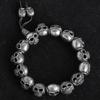 Cooles handgefertigtes Totenkopf-Perlen-Kettenarmband für Männer aus massivem Edelstahl, Herrenarmbänder, Punkrock-Schmuckzubehör