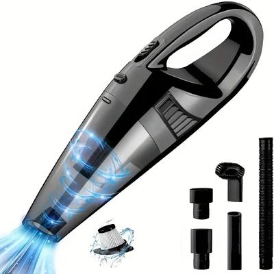 12V Rechargeable Car Vacuum - Portable Handheld Cleaner with Washable Filter for Auto Use