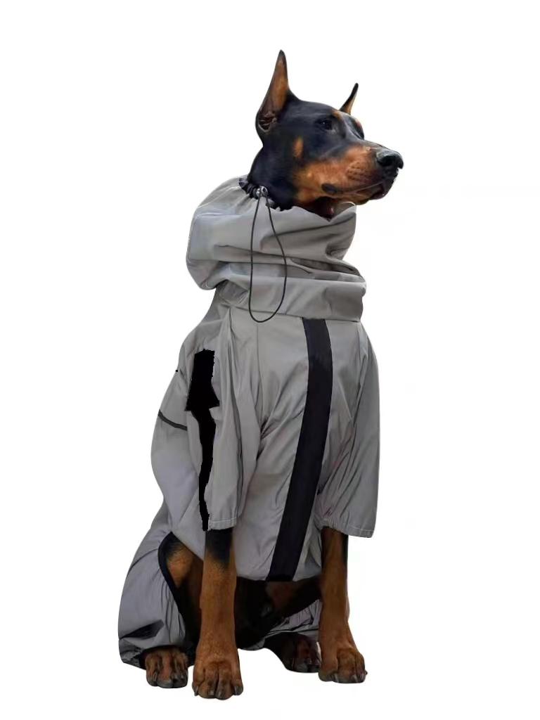 

Winter Big Dog Jackets,Warm Puppy Windbreakers for Large Breed - Waterproof Outfits Neck Thicken 6XL with Adjustable Drawstring, 3XL серебряный