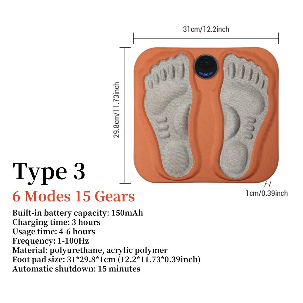 3D Foot Massage Mat Electric Leg Massager for Blood Circulation Edema Muscle Relaxation Pad USB Rechargeable Fitness Home