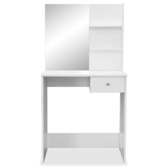 VidaXL Coiffeuse Bois d’ingénierie 75x40x141 cm Blanc 244861