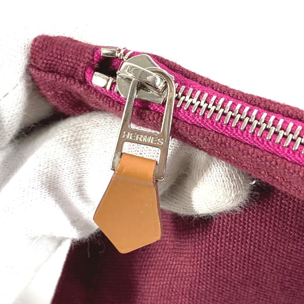Hermes With Porch Sac De Plage GM Tote Bag Shoulder Bag Canvas pink/Black
