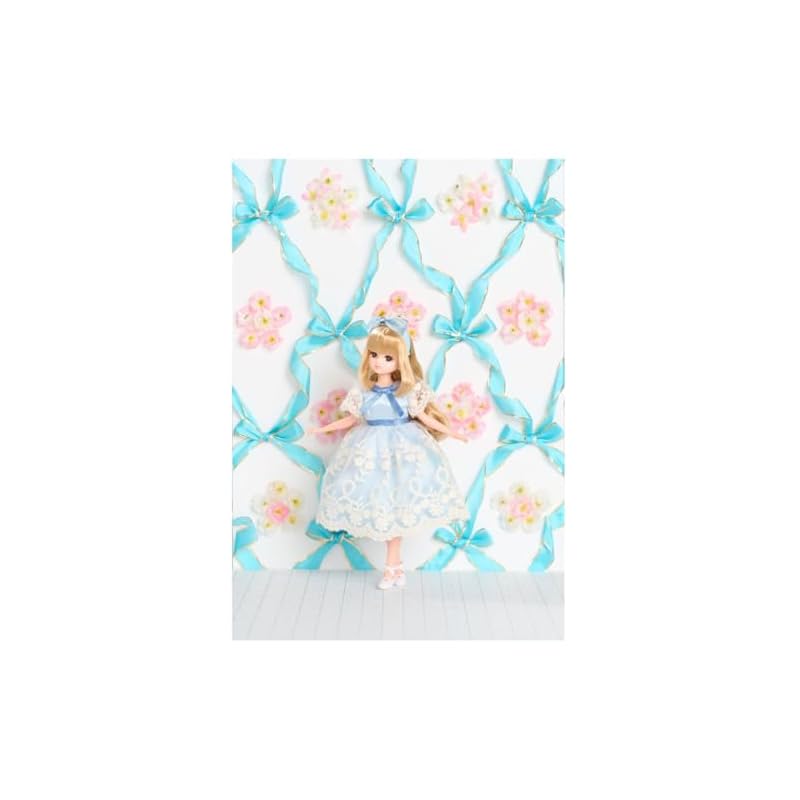 Takara Tomy Licca-chan Doll LD-09 Classical Blue Ribbon Dress-up Pretend Play Toy (Ages 3 and up)