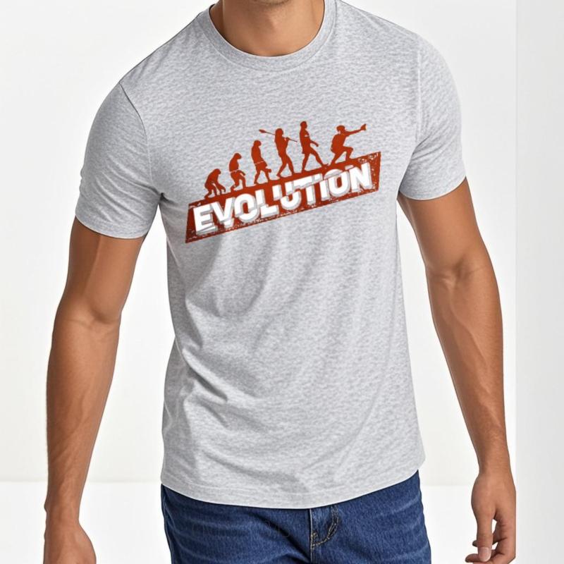 Minimalist Tshirt Adult For Unisex Round Neck Tshirt Plus Size Evolution Of HuUnisex To Baseball Player Anime For Her Tee Shirt