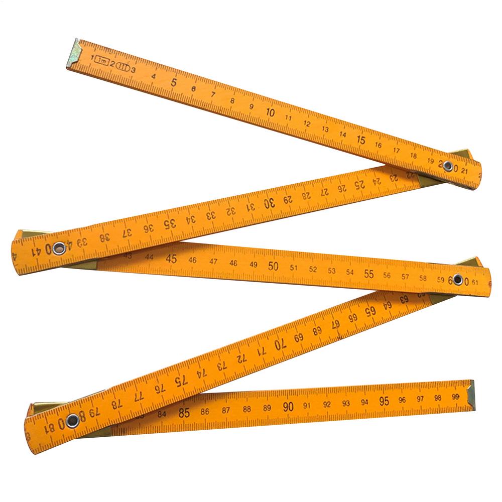 Folding Wooden Stick Ruler 1 Meter Foldable Ruler For School Metric Scale Ruler Drawing Tools School Supply Teaching Supplies