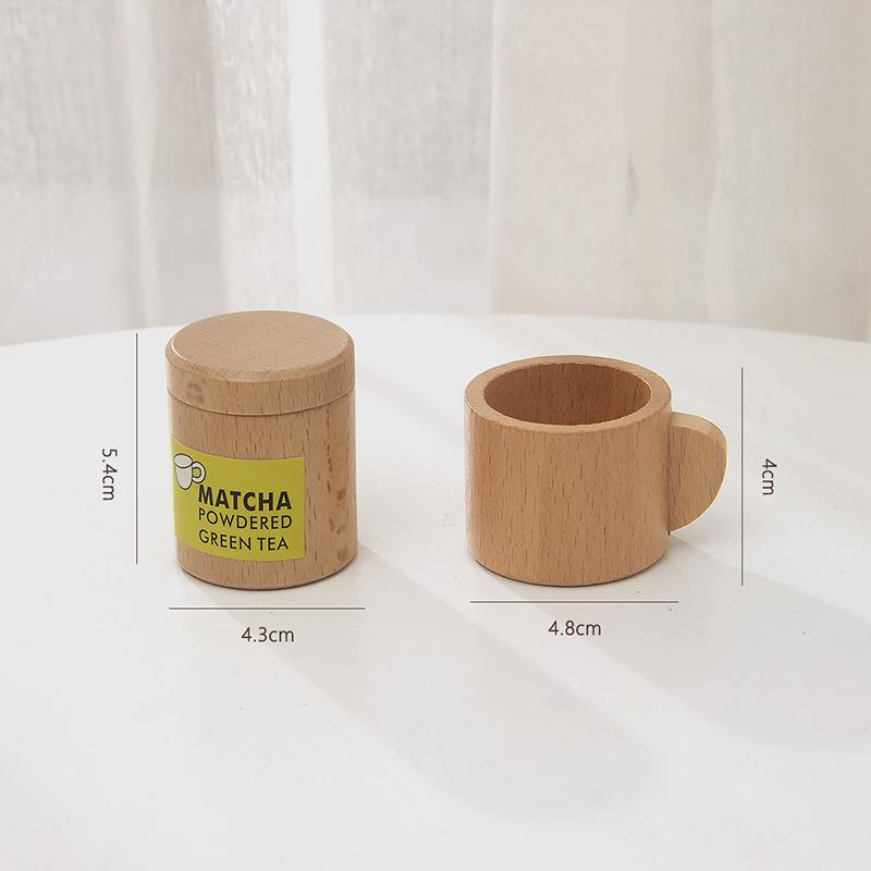 Holzspielzeug für die Küche, zum Rollenspiel, Essen, Kekse, Kaffee, Nachmittagstee-Set, Kinderhaus, Spiel, pädagogisches Kochspiel, Spielzeug für Mädchen