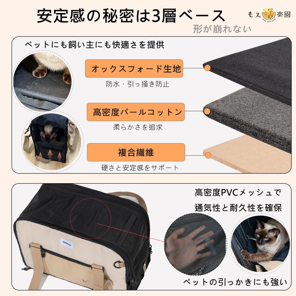 Moerakuen Pet Carrier Bag for Small Dogs and Shoulder 7kg Can be Carried Over the or Perfect for Hospital Disaster Train Small and Rabbits Cats,