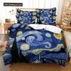 Oil Painting Van Gogh Star Sky Bedding Set Queen King Size Bedroom Decor Quilt Cover Pillowcase 2/3 Pcs Bed Linen Home Textile