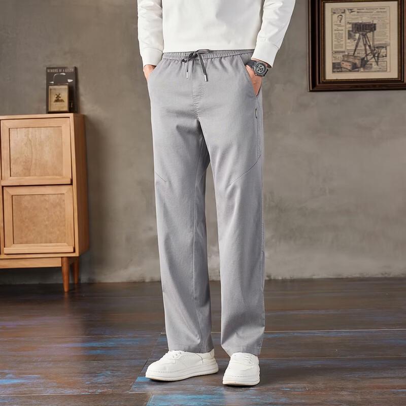 Firstview Men s Tencel Straight-Leg Casual Summer Pants FX1107 L
